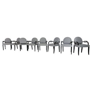 Art Deco Armchairs, Set of 8 For Sale