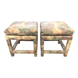 Pair of Milo Baughman Style Parsons Stools For Sale