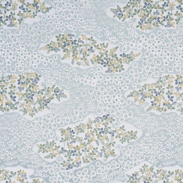 Contemporary SAMPLE - Schumacher Lorene Fabric In Sky For Sale - Image 3 of 6