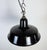 Metal Industrial Black Enamel Factory Pendant Lamp, 1960s For Sale - Image 7 of 16