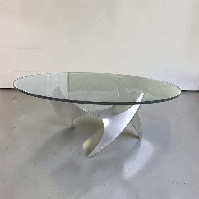 1970s Aluminum Propeller Coffee Table by Knut Hesterberg For Sale - Image 9 of 12