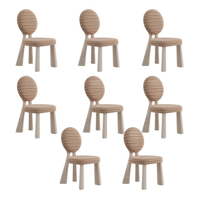 Mary II Dining Chairs with Upholstered Legs by Ottiu, Set of 8 For Sale