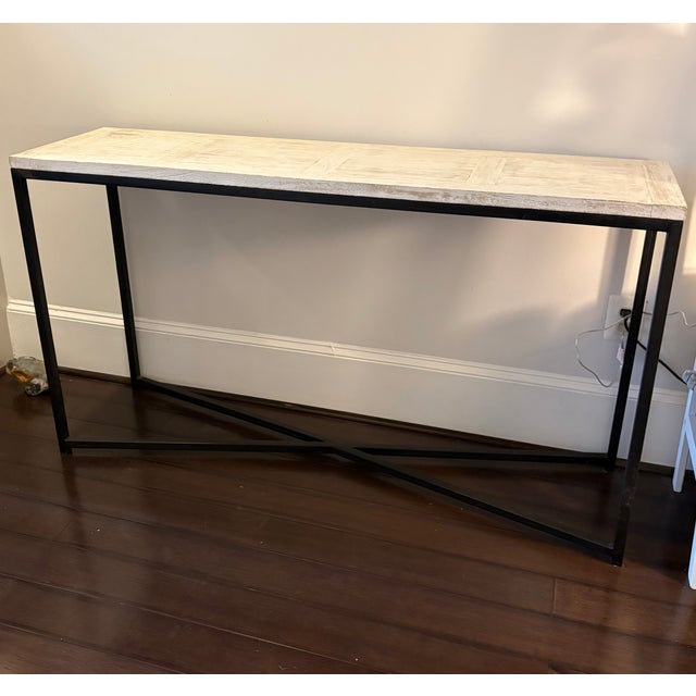 Modern steel and pine console or sideboard. In as-new condition. I don’t know the designer or brand. I bought this at an...