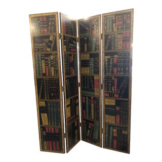 Library Motif Screen/Room Divider For Sale
