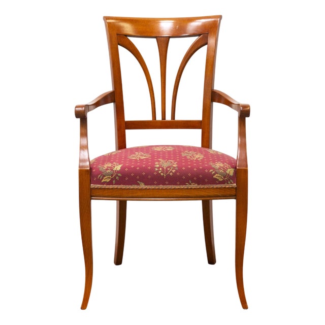 Selva Padded Chair with Armrests in Beech For Sale