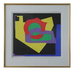Aage Schmidt, Aage Schmidt, Komposition, Color Lithography, 1987, Framed, 1987, Lithograph