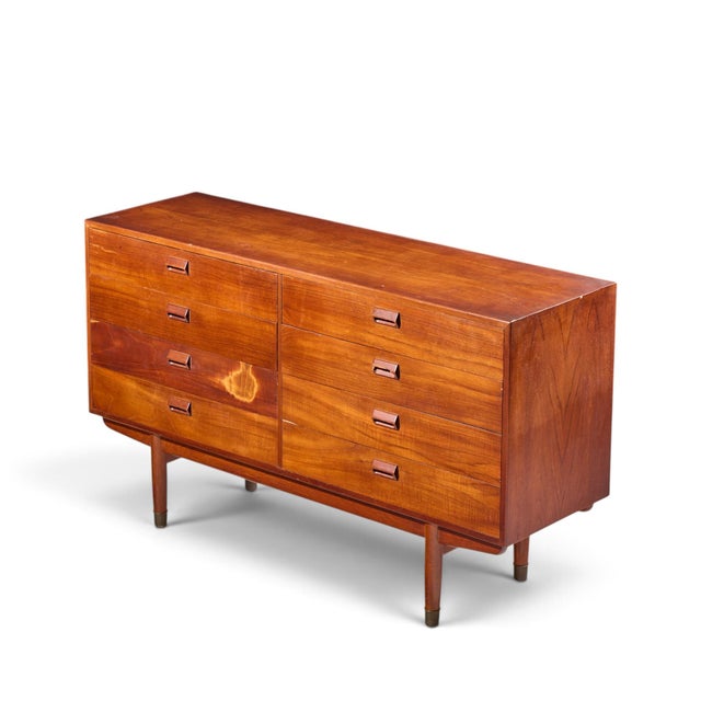 Brown Børge Mogensen for Søborg Møbelfabrik Mid Century Danish 8-Drawer Lowboy Dresser For Sale - Image 8 of 8