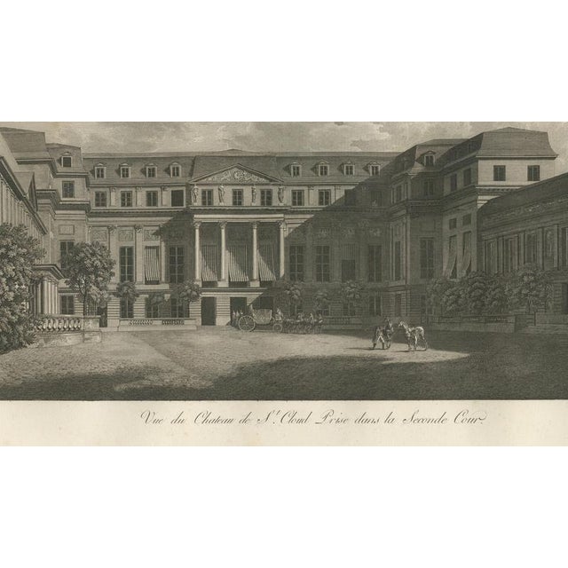 Paper Louis-Pierre Baltard, View of the Château De Saint-Cloud from the Second Courtyard, 1803, Engraving For Sale - Image 7 of 10