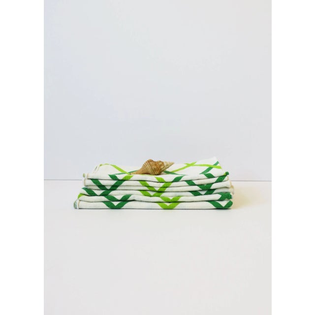 Kelly Green Vintage Kelly Green Cotton Dinner Napkins, Set of 6 For Sale - Image 8 of 13