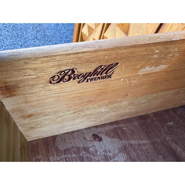 Vintage 1960s Broyhill Furniture Premier Mahogany Dresser Diamond Front For Sale - Image 10 of 10