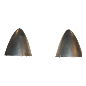 Pair of Vintage Airplane Nose Cone Lanterns, Belgium, C. 1965