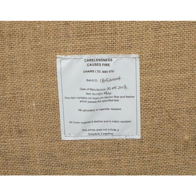 Hand-Dyed Brown Leather Chesterfield Club Tub Barrel Armchair with Brass Castors For Sale - Image 17 of 18