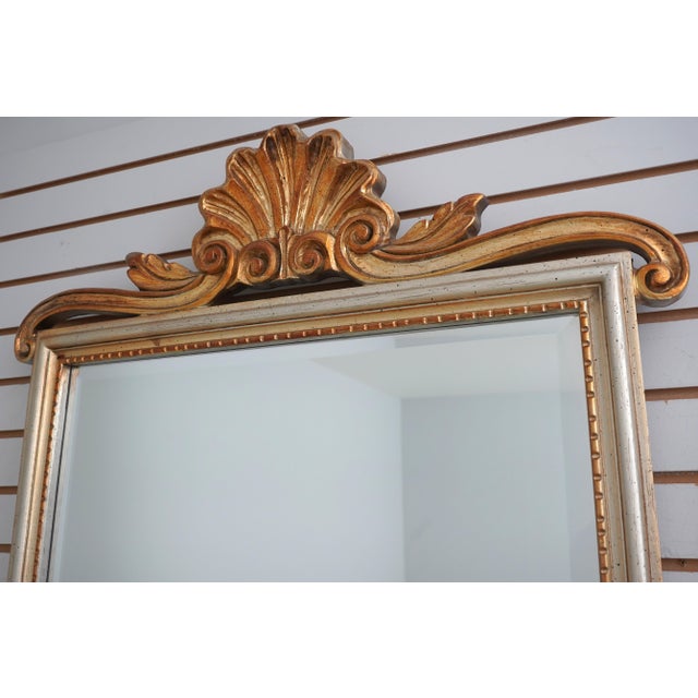 Carolina Mirror Company Silver & Gold Finish Mirror For Sale In Philadelphia - Image 6 of 9