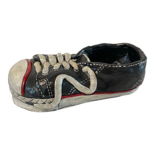 Vintage Pop Art Converse Ceramic Sculpture Catchall For Sale