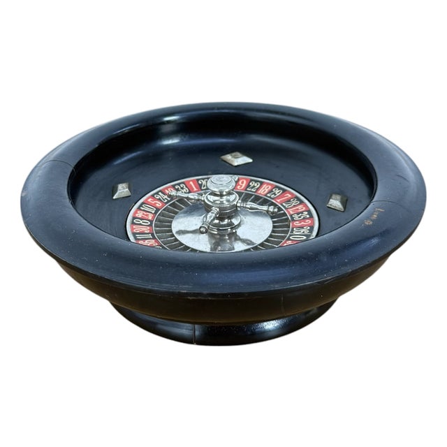 Vintage French Miniature Roulette Wheel, 1990s For Sale