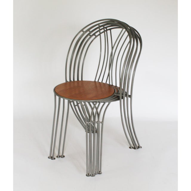 Gray 1990's Ikea Pajala Set of 4 Stackable Dining Chairs For Sale - Image 8 of 10