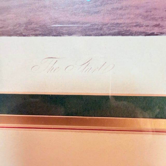 Wood Pair of Vintage English Equestrian Prints After Henry Alken — “Saddling” & “The Start” — Engraved by J. Harris, Mahogany Frames For Sale - Image 7 of 9