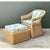 Early 21st Century Vintage Woven Rattan Chair and Ottoman in Schumacher “Garden Gate” For Sale - Image 5 of 15