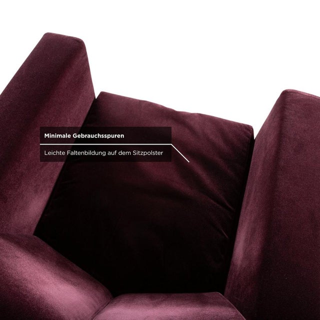 Embrace Set in Velour Velvet Chrome in Violet Aubergine Purple with Manual Function, Set of 3 For Sale - Image 17 of 18