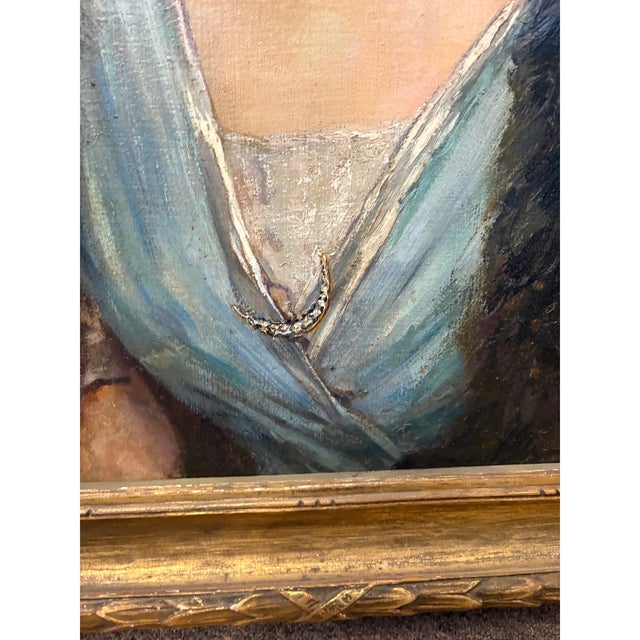 Sergeant Kendall “Portrait of a Lady” – Oil on Canvas, Circa 1900 For Sale - Image 4 of 6