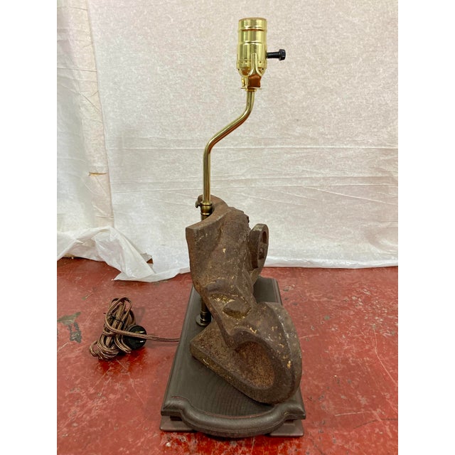 Cast Iron Architectural Salvage Lamps a Pair For Sale - Image 11 of 13