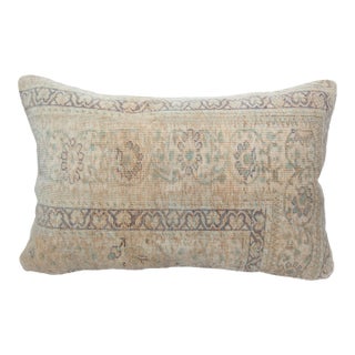Boho Rug Lumbar Pillow Cover – Beige, Taupe & Subtle Motifs -16'' X 24'' For Sale