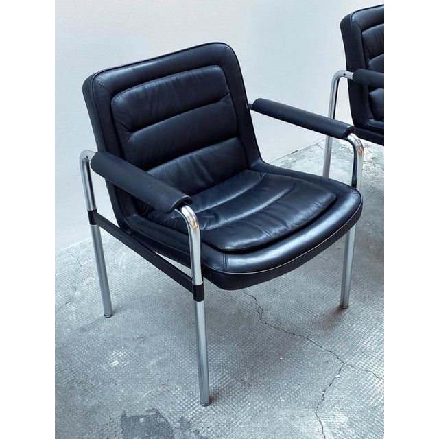 Vintage 8400 Chairs in Leather by Jorgen Kastholm for Kusch & Co., Germany, 1980s, Set of 4 For Sale - Image 14 of 18