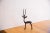 African Vintage African Right Facing Gazelle With Dark Patina For Sale - Image 3 of 4