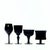 Mid-Century Modern Mid-Century Modern Black Glass Stemware Curation - Group of 9 For Sale - Image 3 of 14