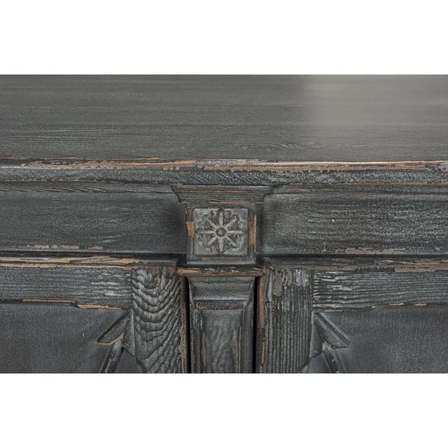 Gray Rustic Style Gray Credenza For Sale - Image 8 of 10