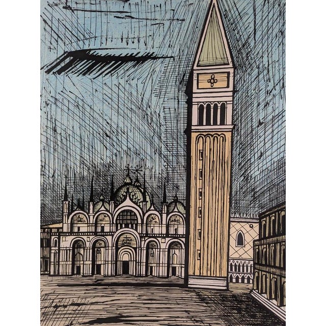 Bernard Buffet, Saint Mark and the Campanile, 1986, Lithograph For Sale - Image 4 of 6