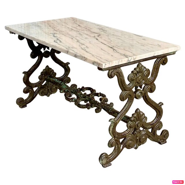 French Solid Cast Iron French Scrolling "Butterfly" Coffee Table For Sale - Image 12 of 12