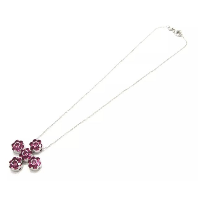 Pasquale Bruni 5.76ct Pink Tourmaline 18k White Gold Cross Pendant Necklace For Sale - Image 4 of 6