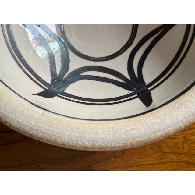 Vintage Studio Art Pottery 10" Bowl-Signed For Sale In New York - Image 6 of 9
