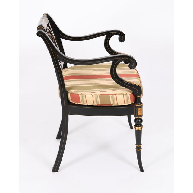 Black Antique English Revival Pierced Splat Back Dining Chairs, 1900s, Set of 10 For Sale - Image 8 of 16