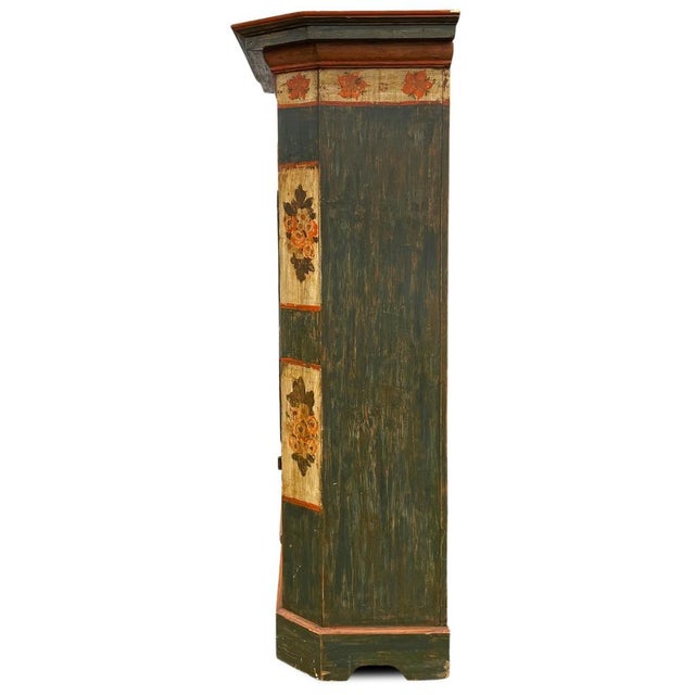 Petrol Green Painted Wardrobe Technical information: Period: 1810 Origin: Tyrol Wood type: Fir Height: 175 cm Width: 103...