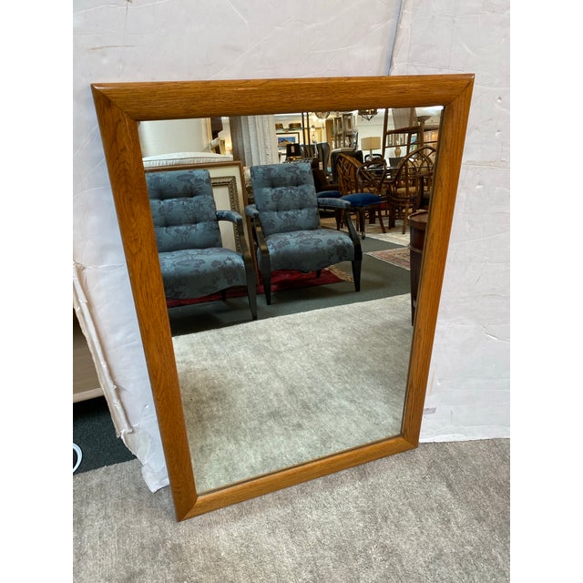 Vintage Oak Framed Wall Mirror Chairish