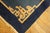 Art Deco Small Antique Early 20th Century Blue Vase Floral Chinese Art Deco Carpet Rug For Sale - Image 3 of 9