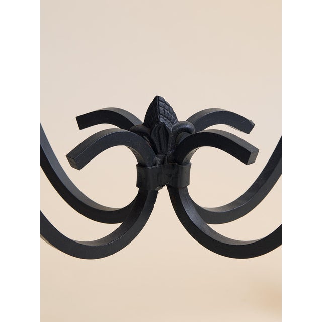 Black The Vintage Granite Iron Scroll Console Table For Sale - Image 8 of 10