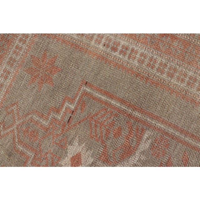 Vintage Turkish Oushak Rug With Geometric Design in Soft Red, and Light Green 2'6"x3'10" For Sale - Image 9 of 9