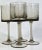 Brown Geometric Etched Wine Goblets- Set of Four For Sale - Image 8 of 10