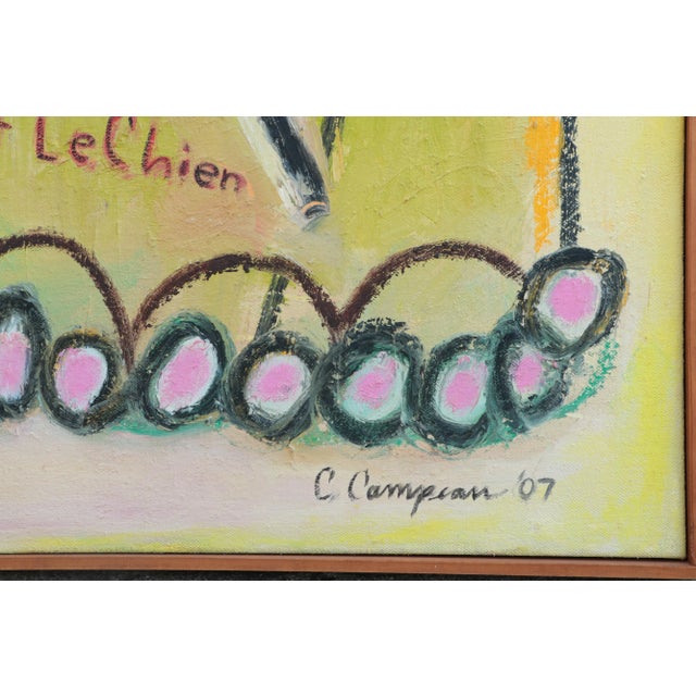 Un Tableau Charmant Abstract in Oil For Sale - Image 4 of 7