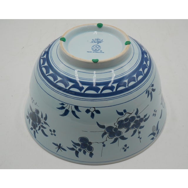 Blue 1980s Royal Delft Colonial Williamsburg Porcelain Bowl For Sale - Image 8 of 9