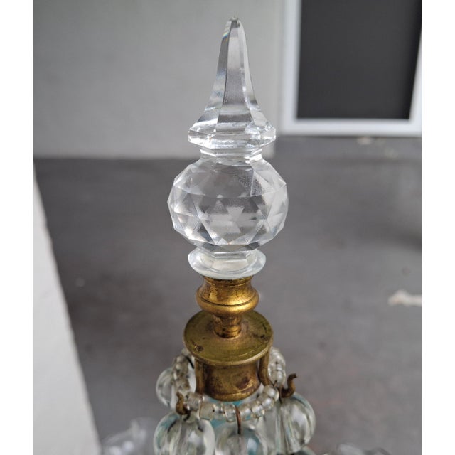 Late 19th Century Late 19th Century Rare Large Gilt Bronze Blown Glass Blue Swirl Epergne by Stevens & Williams For Sale - Image 5 of 17