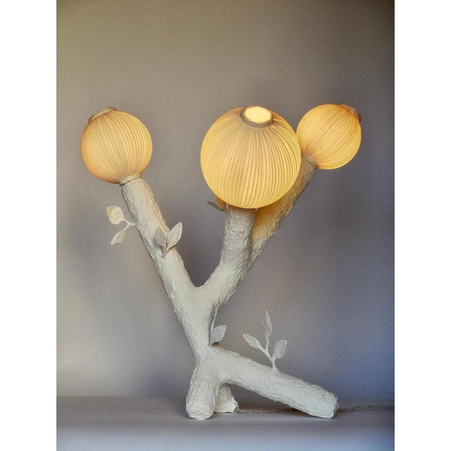 Gold Ramages Four Paper Light Sculpture by Papier À Êtres For Sale - Image 8 of 9