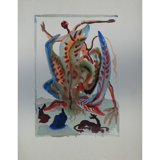 Salvador Dali, Gluttony, Woodcut For Sale - Image 7 of 7