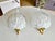 Mid-Century Modern Pair of Mazzega Murano White and Clear Glass Leaf Wall Sconces For Sale - Image 3 of 18