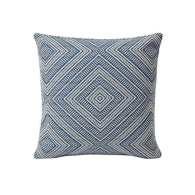 Not Yet Made - Made To Order Schumacher Tortola Indoor & Outdoor 24" Pillow in Marine For Sale - Image 5 of 5
