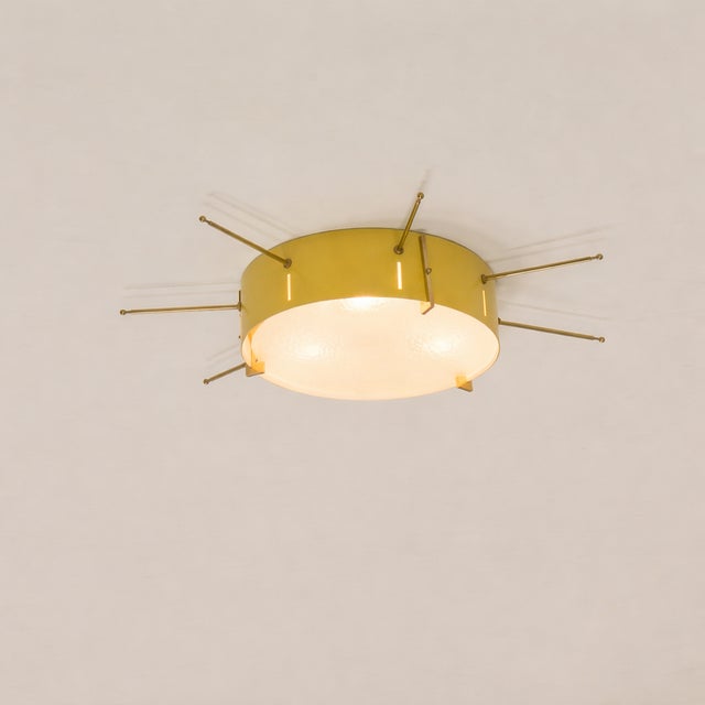 Mid-Century Italian Ceiling Lamp in the style of Gio Ponti, 1950s, in Flawless conditions. Designed 1950 to 1959 This...