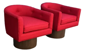 Mid Century Modern Swivel Lounge Chairs
